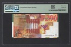 Israel 200 New Sheqalim 2002  nd 2003    5761 P62b Uncirculated Grade 67