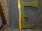 Vtg Old Store Sign Letter E Wooden Wood Farmhouse Rustic Decor Antique 24  X 12 