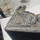 Carved Reclaimed Wood Corbel Architectural Bracket Floral Scroll Gray Black