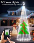 12ft Smart Outdoor Christmas Cone Tree  832 Rgb Led Large Yard Decorations With