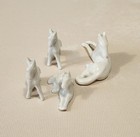 Miniature White Horse Figurines Set Lot Of 4 Germany Read