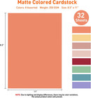 8 5 x11  Colored Cardstock 32 Sheets  250gsm 92lb Double-sided Heavyweight As   
