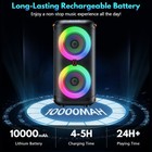 Dual Speaker Karaoke Machine With 2 Wireless Mics  Bluetooth   Led Party Lights
