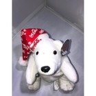 Vintage 1998 Coca-cola Polar Bear Bean Bag Plush Snowflake Hat Style 0118