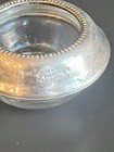 Vintage 2 Mid Century Modern Whiting Sterling Silver Glass Salt Cellar Condiment