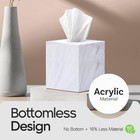 Tissue Box Cover Holder Square Marble Square  