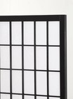 4 Panel Folding Screen Black White Privacy Room Divider Oriental Shoji Elegance