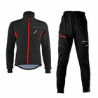 Rockbros Winter Cycling Jacket Pant Set For Men Thermal Fleece Windproof Jacket 