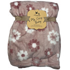 New Floral Flowers Baby Blanket Plush Pink Rosegold White My Cozy Adirondack