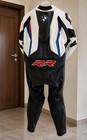 Bmw Rr One-piece Leather Motorcycle Racing Suit     Ce Certified     Black white