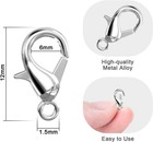 100 Pcs Lobster Claw Clasps For Jewelry Making Necklace Bracelet Anklets