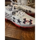 Under Armour Blur Select Jr Usa Football Cleats Silver Red Blue 4 5y 3028231-099