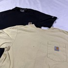 Carhartt Force Relaxed Fit Pocket T-shirt Lot Of 2 Mens Small Black Yellow Flaw