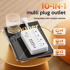 Surge Protector Power Strip - Chiefway Short Extension Cord With 4 Ac Outlets  6