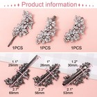 3 Pcs Hair Accessories Bridal Hair Clips Crystal Flower Rhinestone Pins   