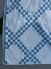 Antique Blue And White Double Irish Chain Quilt Original