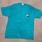 Rare Vintage Camel T-shirt Shooting Pool Eight Ball T-shirt Turquoise Teal Xl