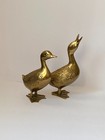 Mid-century Modern Vintage Solid Brass Ducks Figurines 2 7    8 5 