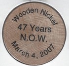 1932-2007  Madison  Wisconsin Coin Club  75th Anniversary  N o w  Wooden Nickel