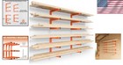Lumber Storage Rack Wall Mount Heavy Duty Metal Shelf 6 Level Max 1200 Lbs