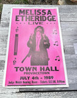Melissa Etheridge Live Town Hall July 4th 1989 Provincetown Boxing Style Poster