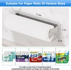 Smipam Paper Towel Holder Under Cabinet  Stainless Steel  Large  Silver