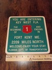 Vintage Handcrafted Souvenir Sign From Key West  Florida To Fort Kent  Maine