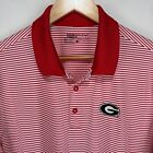 Georgia Bulldogs Nike Dri-fit Performance Polo Shirt Men Large Red White Wicking