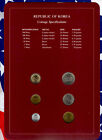 Coin Sets Of All Nations Korea Unc 100 500 Won 1984 1 5 10 50 Won 1983