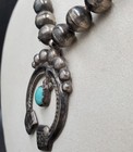 Vintage Navajo Naja Sterling Silver Pearls Squash Blossom