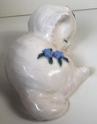 Ceramic Sleeping Kitten Kitty Cat Figurine 4 25  Decor Vintage Pink  damaged 
