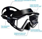 Scuba Diving Mask Tempered Glass Lens Swim Goggles Snorkeling Panoramic View