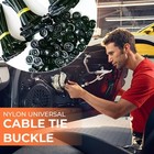 Nylon Universal Cable Tie Buckle  Heavy Duty Self-locking Nylon Zip Ties Holder