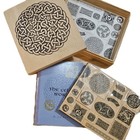 The Celtic World Jim Paul 1998 Wooden Magnetic Knot Rubber Stamp Set Complete
