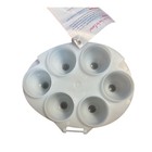 Jell-o Egg Jigglers Mold White Plastic Easter 6 Cavity Gelatin 3d Egg Maker