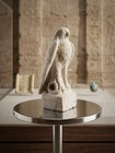 Ancient Style Falcon Statue Natural Stone Hand Carved Historical Decor