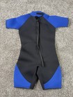 Ist Proline Youth Shorty Wetsuit Front Zip Blue Black Yellow