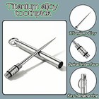 Portable Titanium Toothpick  Multi-functional Reusable Stainless Steel Silver 