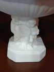Vintage Mid Century Hand Carved Alabaster Decorative Pedestal Bird Bath W  Birds
