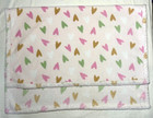 Messages From The Heart Light Pink Baby Blanket Soft Fleece Green Brown White