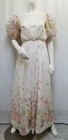 Vintage 1970 s  Floral Chiffon Maxi Dress With Matching Jacket - Size Xs
