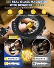 15x Magnifying Glass With Light And Stand  84 Led Hands Free Lighted Magnifyi   