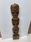 Vintage Hand Carved Wooden Tiki Statue Totem 20    Indonesian Bali