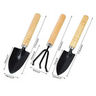 3pcs Mini Garden Tool Set     Durable Wood   Metal Hand Tools For Plant Care - New