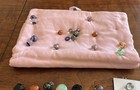 Vintage Lot Of 25 Carved Glass Sewing Buttons Asian Genre Different Shapes