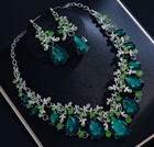 Exquisite Teardrop Luxury Jewelry Set - Vintage Necklace And Earrings Set