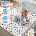 Baby Crib 3-piece Bedding Set     Light Blue With Safari Animals  Dinosaurs  An   