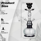 Hookah 2 Hose Complete Hookah Set Black Bowl Glass Shisha
