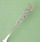 Antique 1889 Towle Sterling Silver Master Butter Engraved Brite Cut Pattern