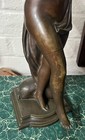 Antique Bronze Lady Statue Signed